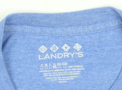 Landry’s Men’s Blue XL Crew Neck Funny Graphic T-Shirt