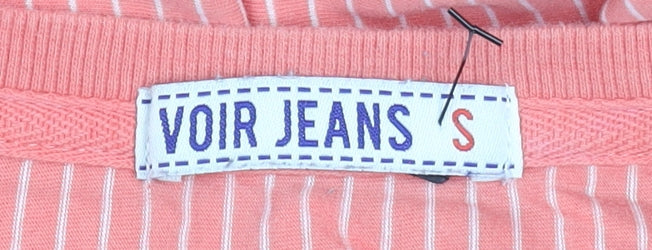 Womens UK Size S Voir Jeans Pink Basic T-Shirt