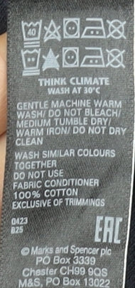 Marks and Spencer Men's Blue Striped Cotton Polo Shirt L Regular Fit