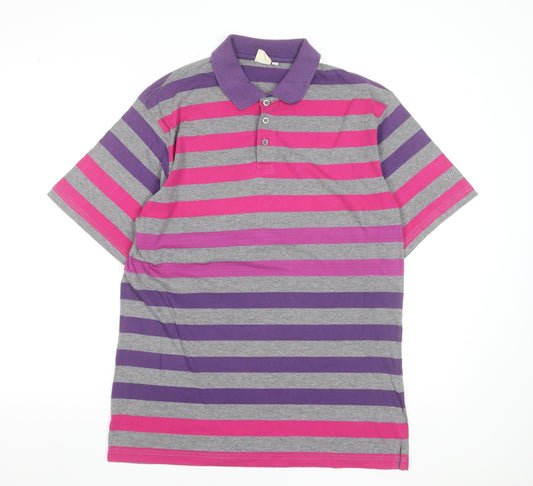 Cotton Traders Mens Multicoloured Striped Polo Shirt Size M