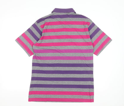 Cotton Traders Mens Multicoloured Striped Polo Shirt Size M