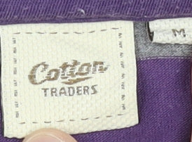 Cotton Traders Mens Multicoloured Striped Polo Shirt Size M