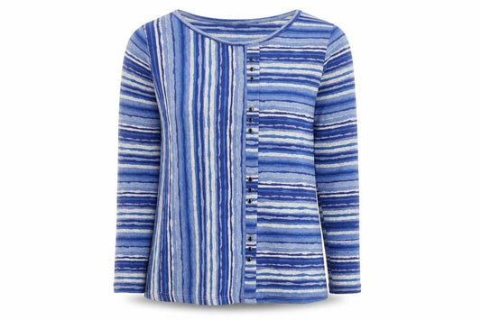 Womens UK Size S Isle Collection Blue Basic T-Shirt