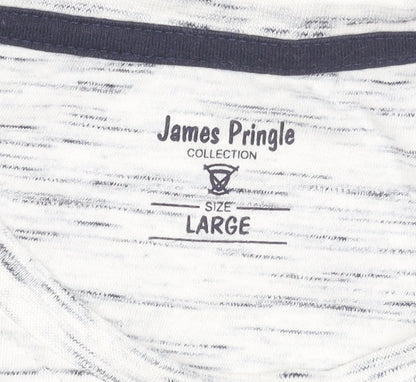 Mens UK Size L James Pringle White  T-Shirt