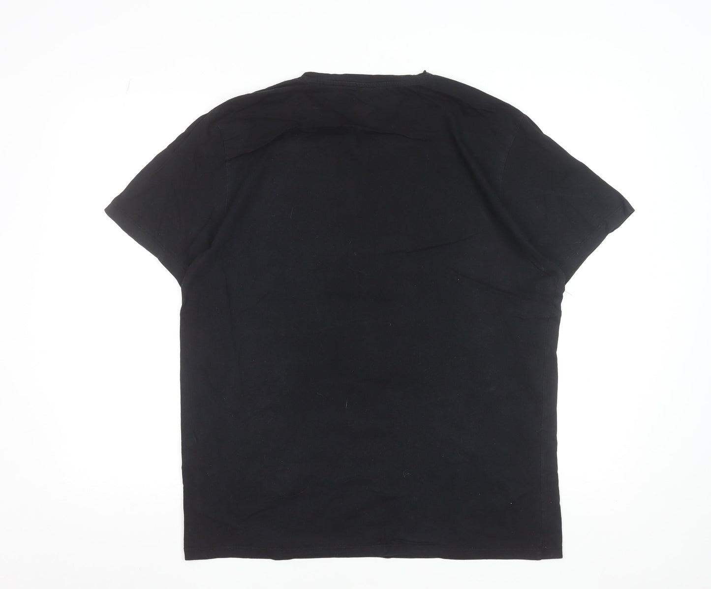 Jack & Jones Mens Black XL Crew Neck Cotton T-Shirt
