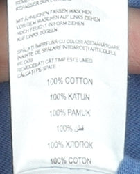 Mantaray Men's Blue Graphic Wave Cotton T-Shirt Size S