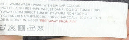 FatFace Men's Grey Striped Cotton Polo Shirt Size XS