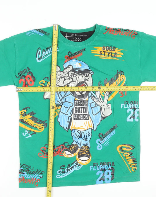 Boys UK Size 12 Years L.chicco Green Basic T-Shirt