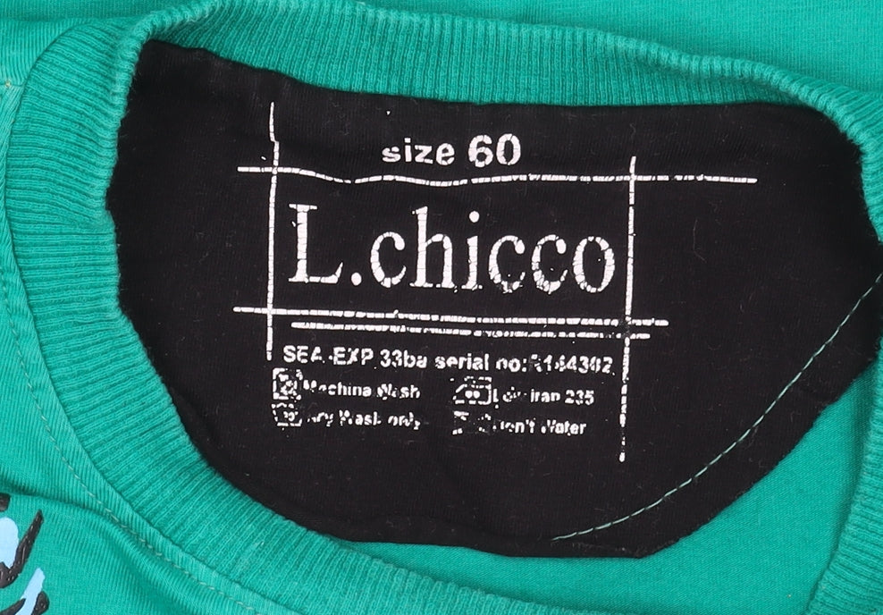 Boys UK Size 12 Years L.chicco Green Basic T-Shirt
