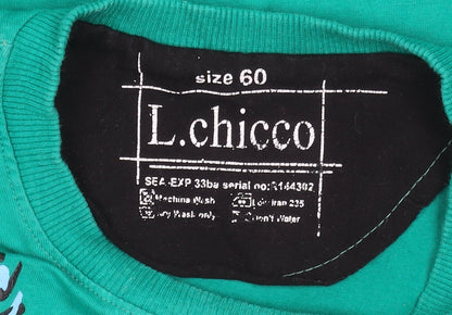Boys UK Size 12 Years L.chicco Green Basic T-Shirt