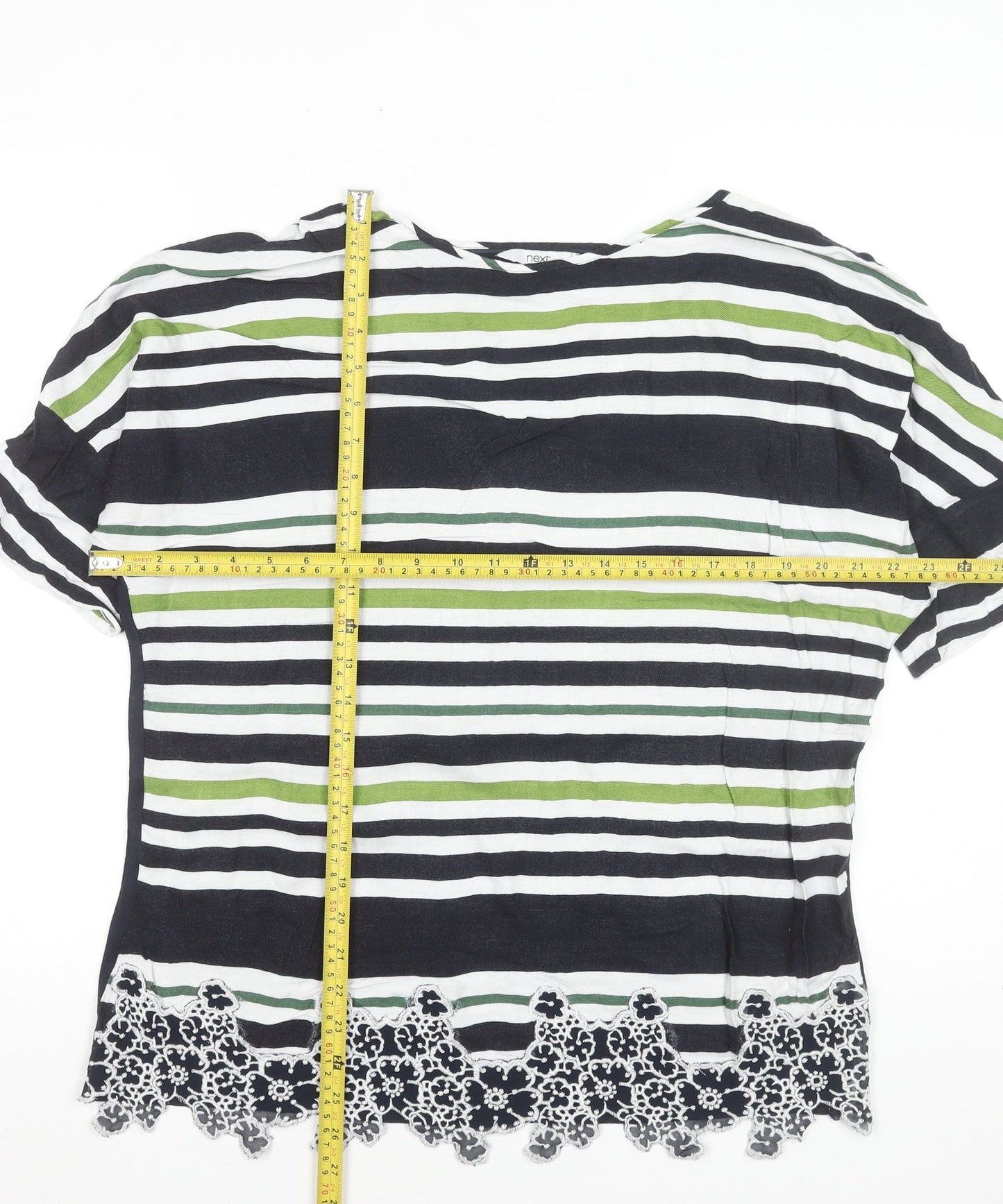Womens UK Size 14 NEXT Multicoloured Basic Blouse