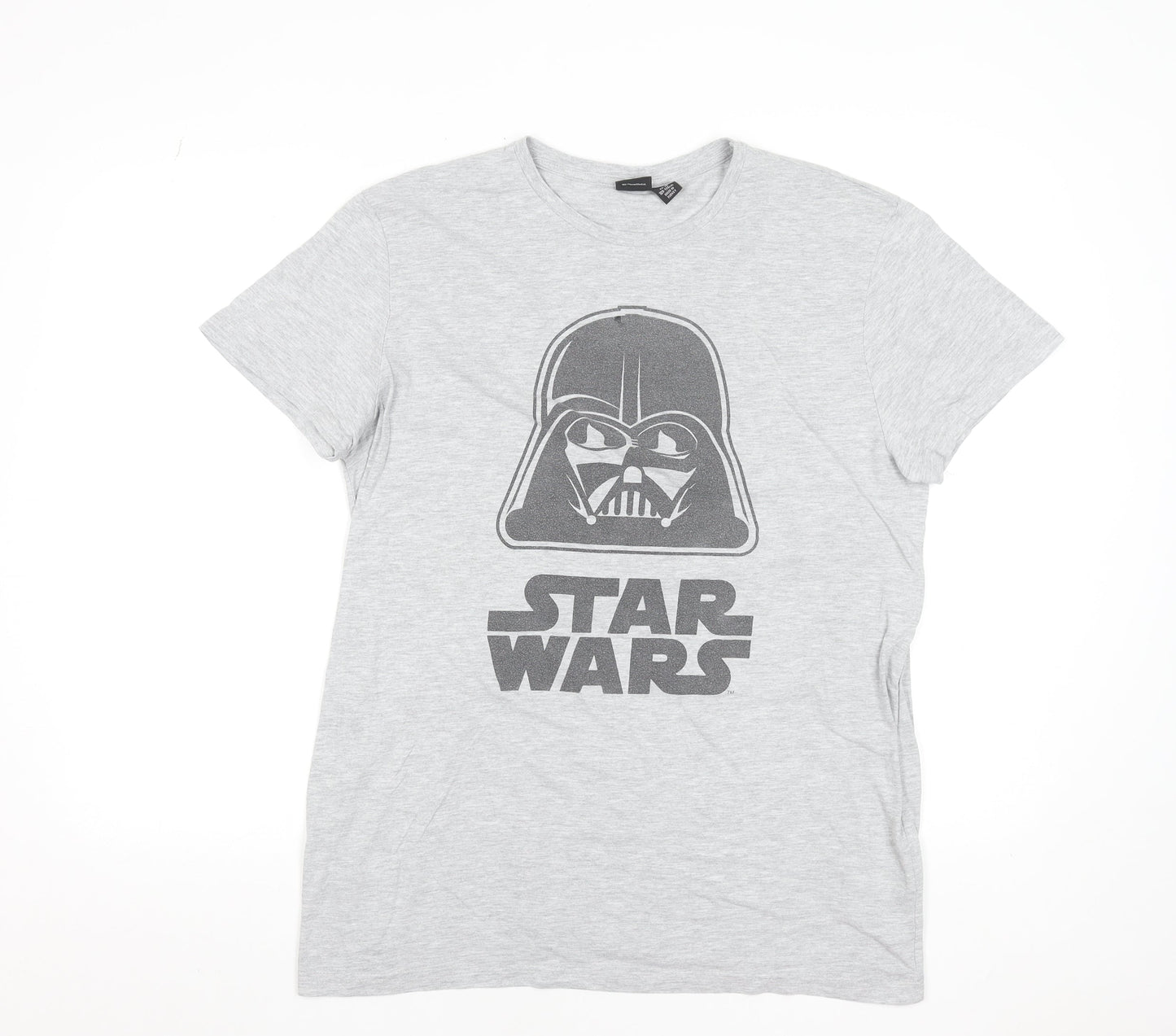 Star Wars Men's Grey Darth Vader Graphic T-Shirt XL Movie Tee