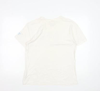 Umbro Men's White Graphic Sports T-Shirt Size L Short Sleeve Cotton