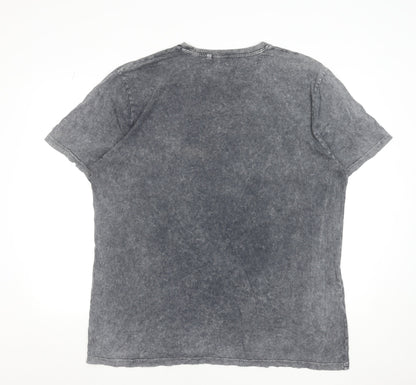 Next Men’s Grey Rolling Stones Band T-Shirt 2XL Regular Fit Cotton