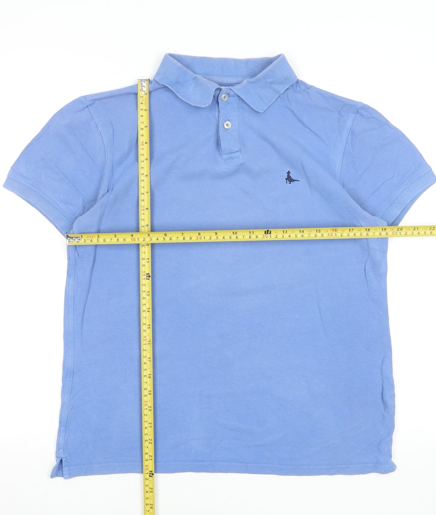 Jack Wills Men Blue S Regular Fit Cotton Polo Shirt