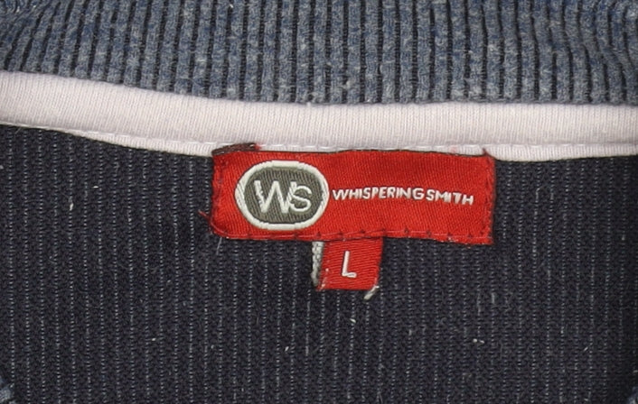 Whispering Smith Men's Blue V-Neck Short Sleeve Knit T-Shirt Size L