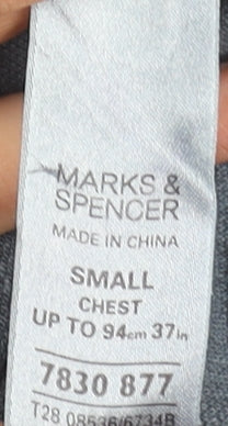 Marks and Spencer Men's Blue Cotton Polo Shirt Size S