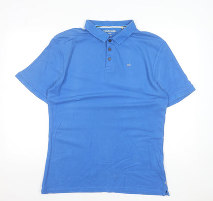 Calvin Klein Men’s Blue Golf Polo Shirt XL Cotton Blend