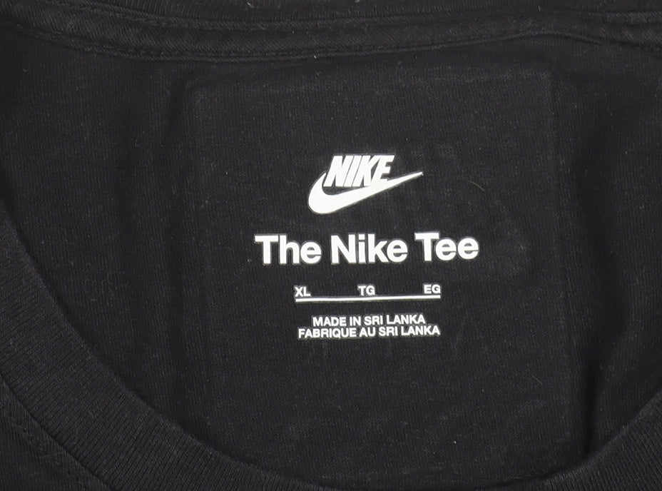 Nike Men's Black XL Sports City Crew Neck Cotton T-Shirt