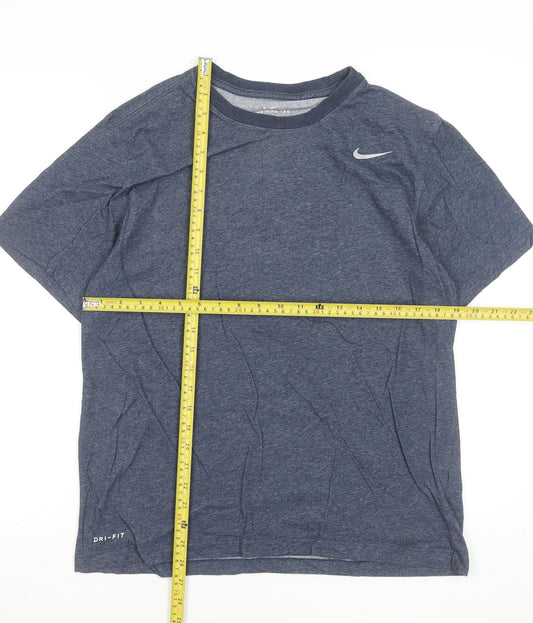 Nike Men's Blue Dri-FIT Crew Neck Short Sleeve Sports T-Shirt Size M