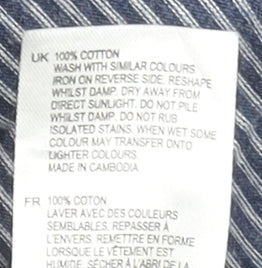 Womens UK Size 8 White Stuff Blue Basic T-Shirt