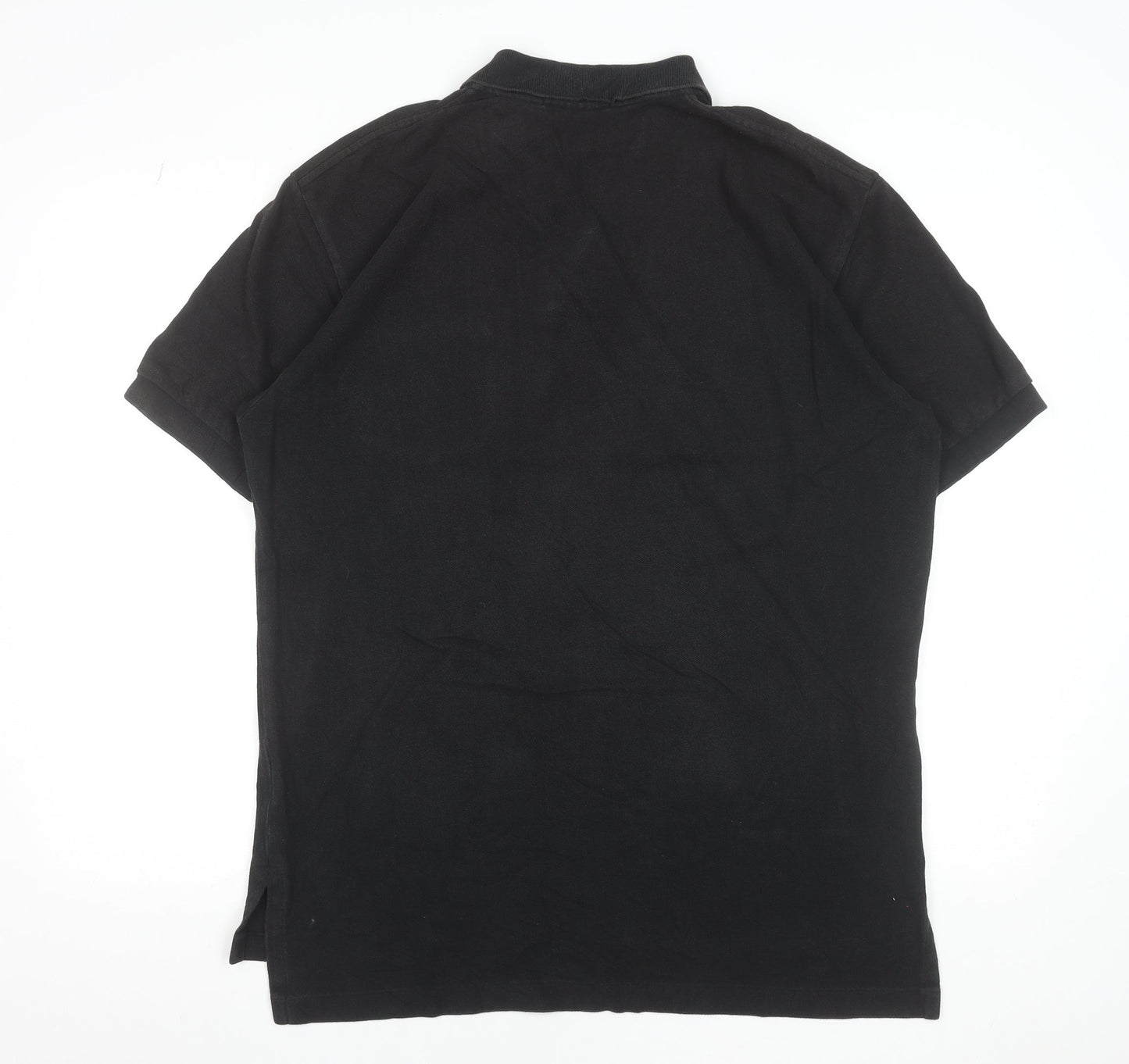 Ralph Lauren Men's Black Cotton Polo Shirt Size L Classic Fit