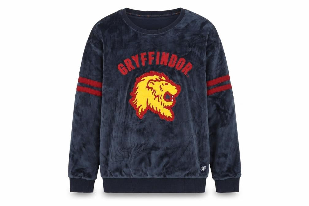 Front view of Marks & Spencer boys’ gryffindor navy velour sweatshirt 12-13 years