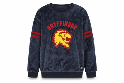 Front view of Marks & Spencer boys’ gryffindor navy velour sweatshirt 12-13 years