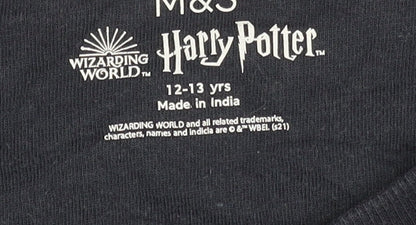 Marks and Spencer Boys Gryffindor Navy Velour Sweatshirt 12-13 Years