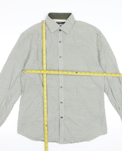 Mens UK Collar Size M Marks and Spencer Smart Green  Dress Shirt
