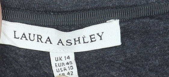 Laura Ashley Women’s Black White Striped Cotton Blazer UK 14