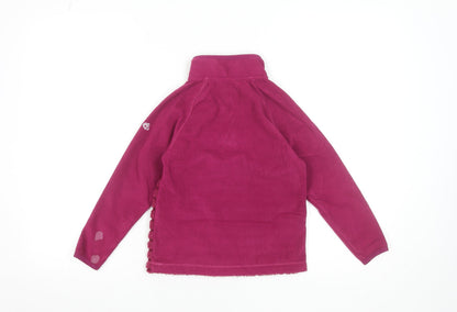 Craghoppers Girls Pink Fleece 1/2 Zip Pullover Sweatshirt Age 5-6