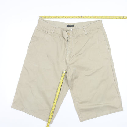 Ted Baker Men Beige Chino Shorts Size L 40in Cotton Casual Summer