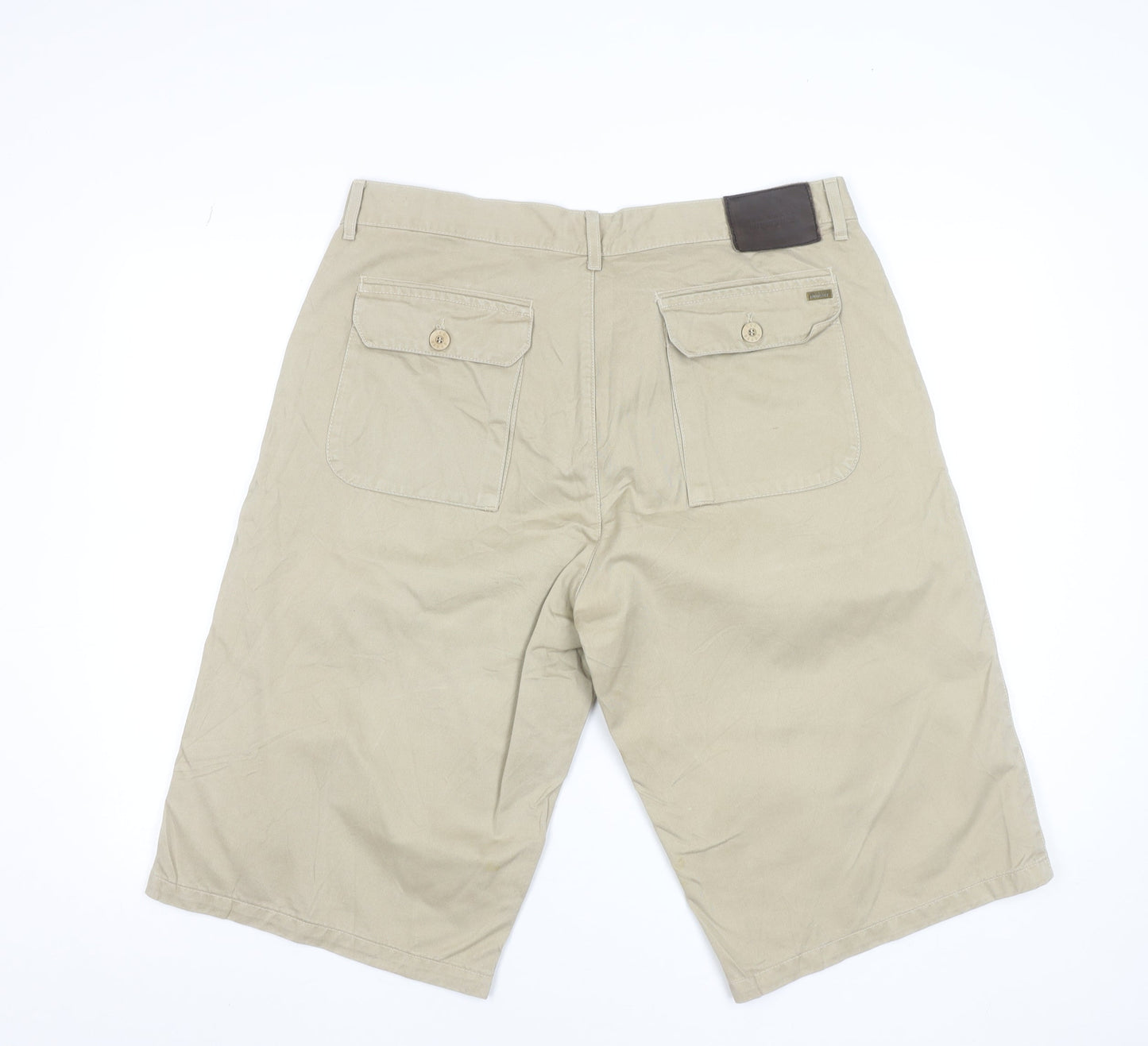 Ted Baker Men Beige Chino Shorts Size L 40in Cotton Casual Summer
