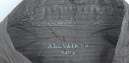AllSaints Men's Brown Slim Fit Long Sleeve Button-Up Shirt Size S