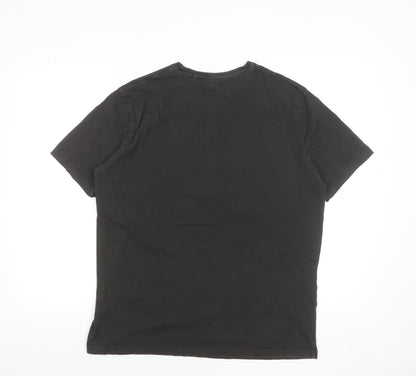 Volkswagen Men’s Black Classic Beetle Graphic T-Shirt L Cotton