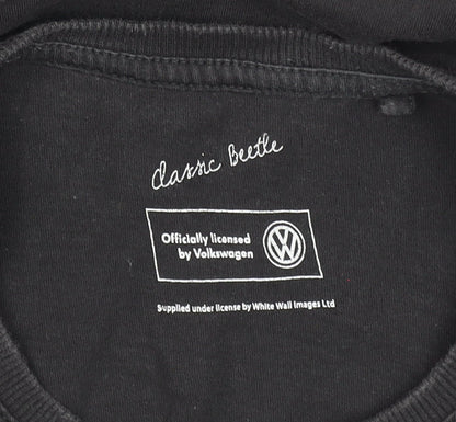 Volkswagen Men’s Black Classic Beetle Graphic T-Shirt L Cotton