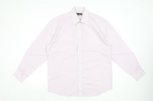 Mens UK Collar Size M Marks and Spencer Smart Pink  Dress Shirt