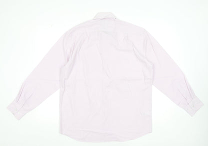 Mens UK Collar Size M Marks and Spencer Smart Pink  Dress Shirt