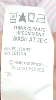 Mens UK Collar Size M Marks and Spencer Smart Pink  Dress Shirt