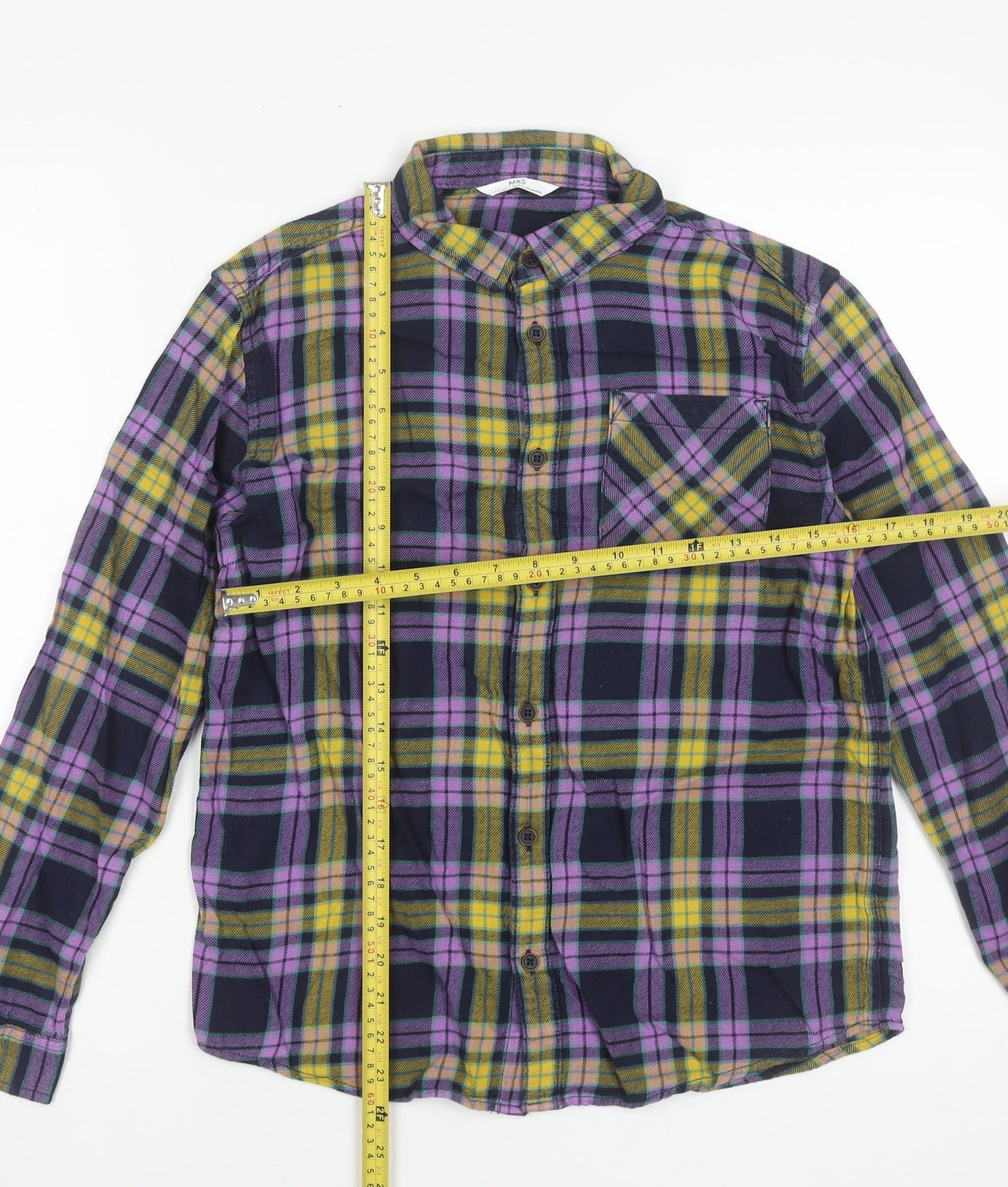 Girls UK Size 13 Years Marks and Spencer Multicoloured Basic Button-Up