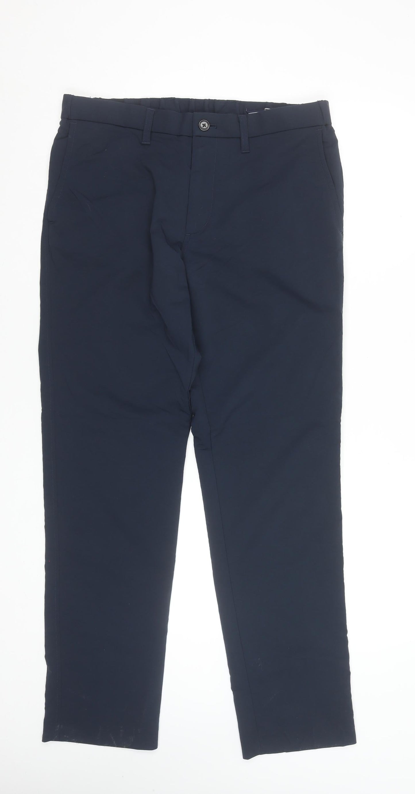 Mens UK Size 34 Lands' End Slim Fit Chino Blue Trousers