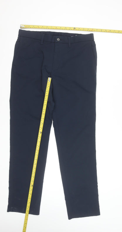Mens UK Size 34 Lands' End Slim Fit Chino Blue Trousers