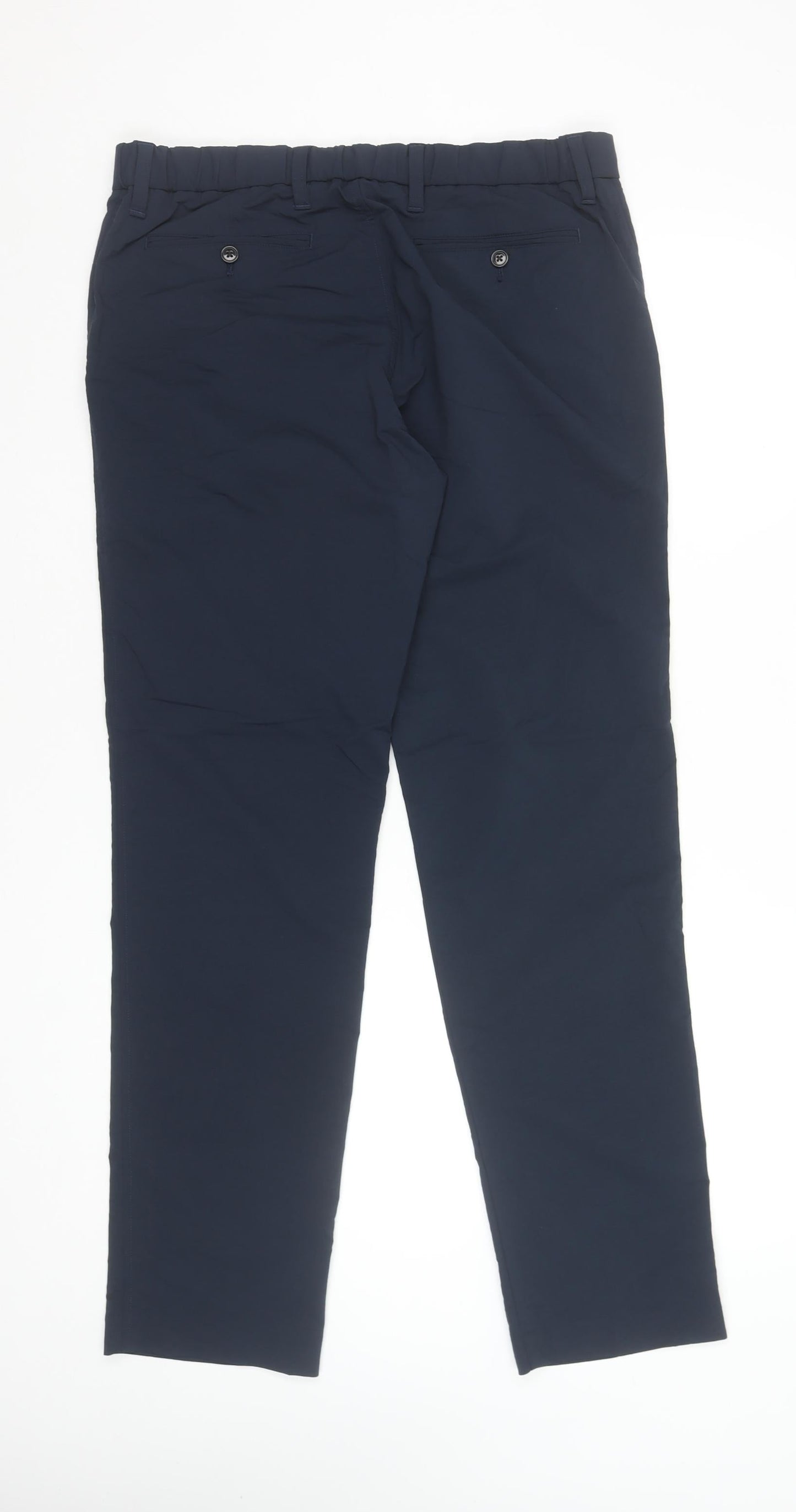 Mens UK Size 34 Lands' End Slim Fit Chino Blue Trousers
