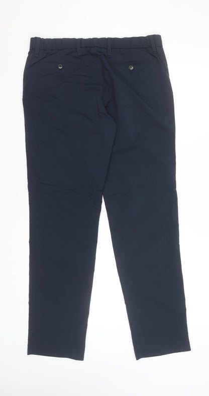 Mens UK Size 34 Lands' End Slim Fit Chino Blue Trousers