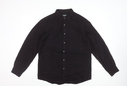 Mens UK Collar Size M Marks and Spencer Smart Black  Dress Shirt