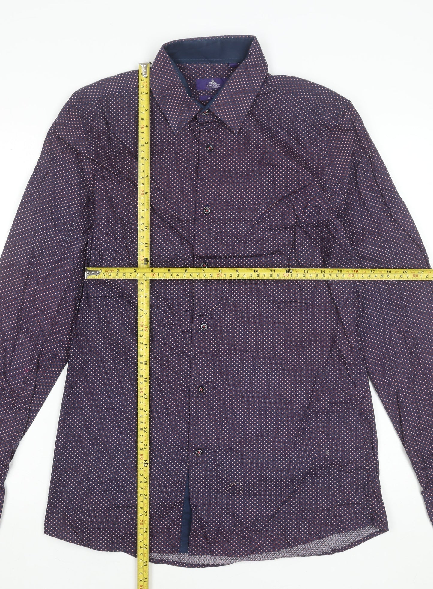 Mens UK Collar Size M NEXT Smart Purple  Dress Shirt