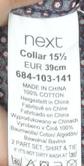 Mens UK Collar Size M NEXT Smart Purple  Dress Shirt
