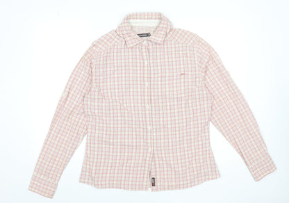 Craghoppers Women's Pink Check Long Sleeve Button-Up Shirt Size 16