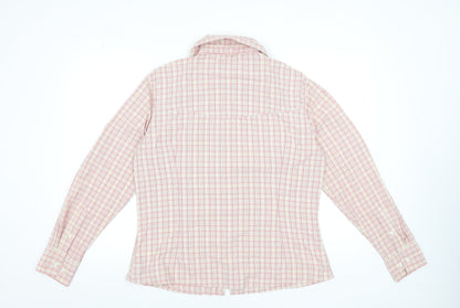 Craghoppers Women's Pink Check Long Sleeve Button-Up Shirt Size 16